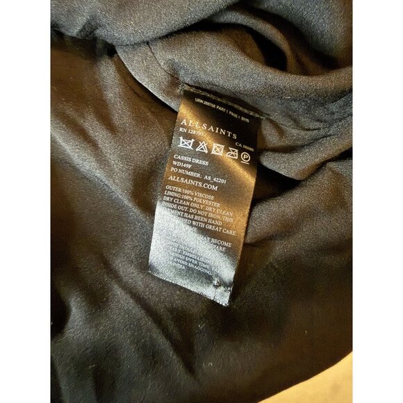 NWT AllSaints Cassis One Shoulder Black Sequin Mini Dress Sz US 0 $360 [jb] - Picture 8 of 11